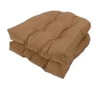 Alomejor Cojines para Muebles de Patio Al Aire Libre para Balcón de Jardín, 2 Almohadillas para Sillas en Forma de U de 18,9 X 18,9 Pulgadas de Grosor para Sillas de Interior y Exterior (marrón claro)