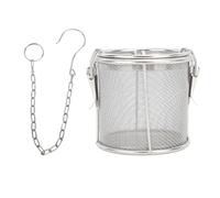 Alomejor Colador de Filtro de Especias de Malla Fina de Acero Inoxidable para Condimentos de té con Cadena Colgante, Fácil de Limpiar, para Uso Doméstico en la Cocina (M)