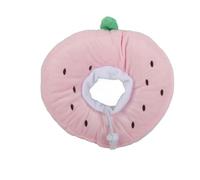 Alomejor Collar de Cono Ajustable para Gato, Suave, Previene Lamer, Recuperación de Cirugía, Collares Isabelinos, Fresa Rosa para Gatos