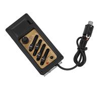 Alomejor Color de Grano de Madera Guitarra Acústica - de Equizador de Banda Piezo 4 de Madera con Accesorios Completos para una Fácil Instalación, Ideal para Amantes de la Música