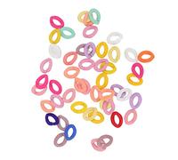 Alomejor Colorido Desmontable Acrílico Eslabón de Cadena DIY Joyería Fabricación Hebilla de Cadena para Pulseras Hechas a Mano Collares Pendientes Cadenas de Cintura, Material Duradero, 50 Piezas