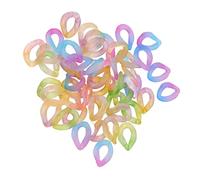 Alomejor Colorido Desmontable Acrílico Eslabón de Cadena DIY Joyería Fabricación Hebilla de Cadena para Pulseras Hechas a Mano Collares Pendientes Cadenas de Cintura, Material Duradero, 50 Piezas