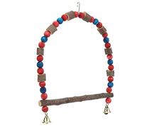 Alomejor Columpio para Loros, Juguete Seguro de Madera de Manzana Colgante, Jaula para Pájaros, Juguete para Tortolitos, Pinzones, Periquitos, Periquitos (Pequeño)