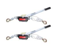 Alomejor Come Along Winch Extractor de Cable de Acero, Paquete de 2, Capacidad de Tracción de 4400 Libras con 2 Ganchos, Extractor de Polipasto de Trinquete, de Goma para Remolque de Vehículos RV,