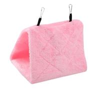 Alomejor Cómoda Tienda con Jaula Colgante para Pájaros, Lujosa Cama Cálida de Invierno para Loros, Hamaca de Felpa (M)