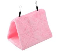 Alomejor Cómoda Tienda con Jaula Colgante para Pájaros, Lujosa Cama Cálida de Invierno para Loros, Hamaca de Felpa (S)