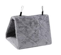 Alomejor Cómoda Tienda con Jaula Colgante para Pájaros, Lujosa Cama Cálida de Invierno para Loros, Hamaca de Felpa (S)