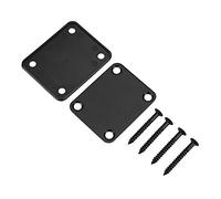 Alomejor Cómodo e Collar de Guitarra y Aleación de Acero Aleyable de Base Fácil de Instalar con Tornillos de Fijación Fácil para la Guitarra e Color Negro o Cromo (BLACK)