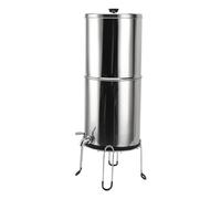 Alomejor Compacto de Filtro de Agua por Gravedad de Acero Inoxidable de 2,9 Galones, Portátil de Purificación de Agua para Encimera para Viajeros y Entusiastas de los Campamentos