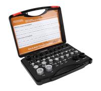 Alomejor Comprobador de Roscas de Tuercas y Pernos, Herramienta de Medición de Alta Precisión para Reparaciones Automotrices, Calibre de Roscas de Aluminio para Tuercas Imperiales y Métricas, 44