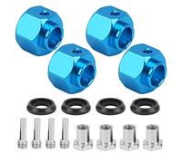 Alomejor - Conector ampliado para cubo de rueda hexagonal de aleación de aluminio de 9 mm con tornillo de fijación para coche 1/10 RC (Blue)