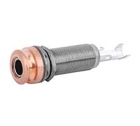 Alomejor Conector de Clavija Final con Función de Bloqueo de Correa, Accesorio de Repuesto para Guitarra Hecho de Latón, para Guitarra Eléctrica, bajo, Acústica y Ukelele (boca de cobre rojo)