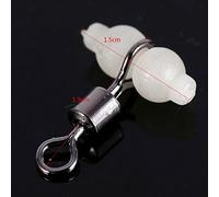 Alomejor Conector de Cuerpo de Cobre Giratorios Luminosos para Pesca, Rotación Suave, 30 Uds. para Pesca con Señuelos, Tamaño 2#4# (4#)