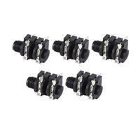 Alomejor Conector de Guitarra, Enchufe de 6,35 Mm, Plástico de Alta Resistencia, Transmisión de Audio Estable, para Guitarra Eléctrica y Presentaciones en Vivo (Zócalo negativo)