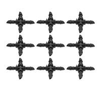Alomejor Conector de Manguera de 50 Piezas, Conector Cruzado de 4 Vías PP para Tubos 4 7, Fácil Instalación para Riego de Jardines y Césped