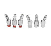 Alomejor Conector de Manguera Industrial Resistente a la Corrosión con Enchufe de Aire Giratorio de 1/4 pulg. Para un Fácil Control, Uso Flexible, 6 Piezas