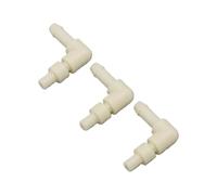 Alomejor Conector de Vástago de Tubería de Agua Eficiente de 3 Piezas de Conexión Rápida con Púas en Forma de L para Cafeteras Plástico 3 X 6 Mm
