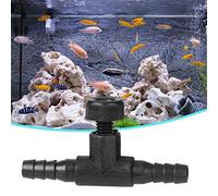 Alomejor Conector en T para Acuario ABS Negro, Tubo de 3 Vías, Válvula de Control de Flujo de Aire, Accesorios para Bomba de Oxígeno para Pecera, Juego de 20, Adecuado para Tubos de Aire de 4 Mm,