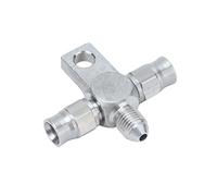 Alomejor Conector en T para Manguera de Freno AN 3, Conector en T para Línea de Freno de Acero Inoxidable, Acabado a Máquina, Reemplazo Directo, Fácil Instalación para Reparación de Línea de de