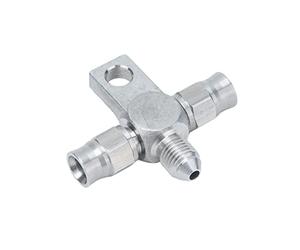 Alomejor Conector en T para Manguera de Freno AN 3, Conector en T para Línea de Freno de Acero Inoxidable, Acabado a Máquina, Reemplazo Directo, Fácil Instalación para Reparación de Línea de de