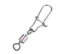 Alomejor Conector Giratorio Pesca,diseño Bloqueo rápido,Accesorios Pesca Acero Inoxidable 50PCS for Pesca Agua Dulce mar montaña