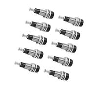 Alomejor Conector Hembra Tipo Banana de 2 Mm, Poste de Encuadernación Fácil de Operar de Alto Rendimiento para Equipos Electrónicos, Cobre, 10 Unidades (BLACK)