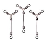 Alomejor Conector Pesca,3 vías rotativo Multiusos Duradero Ligero for Pescadores ríos mar montaña