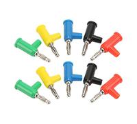 Alomejor Conectores Tipo Banana Apilables sin Soldadura de 4 Mm para Electrónica, Ensamblaje Duradero, 10 Piezas, Colores Variados