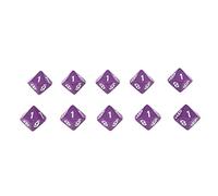 Alomejor Conjunto de Dados de Adornos de Decoración en el Hogar, Happy Game Dice Cube para Fiesta, Lecciones de Números, 20pcs (Purple)