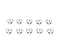 Alomejor Conjunto de Dados de Adornos de Decoración en el Hogar, Happy Game Dice Cube para Fiesta, Lecciones de Números, 20pcs (White)