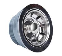 Alomejor Conjunto de Drenaje de Fregadero, Colador de Drenaje de Fregadero de Acero Inoxidable 304, Apertura de 52 Mm, Cesta de Tapón Pulido Espejo, Kit de de 68 X 42 Mm para de Preparación de Barra