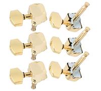 Alomejor Conjunto de Llave de Ajuste de Cuerda con Estructura Metálica para Ajuste de Guitarra Semiclada, Partes de Instrumentos Musicales (GOLD)