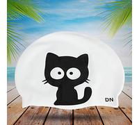 Alomejor Conjunto de Natación de Silicona Dibujos Animados 2 Pcs para Niños, Natación Unisex Estirable y Duradera, Ideal para y Escenas Vadeo (Gato)