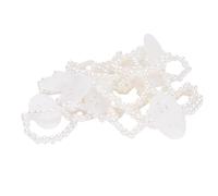 Alomejor Conjunto de Pulsera Elástica con Ramillete de Muñeca, Bandas de Perlas Blancas de Plástico Elegantes para Boda, Graduación, 10 Uds.