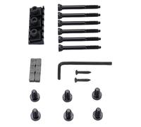 Alomejor Conjunto de Tuercas de Bloqueo de Cuerda de Guitarra con Bloques de Fijación y Tornillos, Hecho de Material de Acero Inoxidable, para la Recuperación del Rendimiento de la Guitarra,