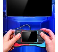 Alomejor Consola de Juegos Portátil con 500 Juegos Clásicos, Pantalla de 3,5 Pulgadas, Batería Recargable, Juguete Electrónico Retro para Niños y Adultos (Rojo con Azul)