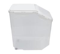Alomejor Contenedor de Almacenamiento de Granos Sellado con Barril de Arroz para Cocina Casera, Capacidad de 15 Kg, Contenedor Transparente a Prueba de Humedad para Arroz a Largo Plazo, Frasco