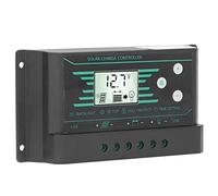 Alomejor Controlador de Carga Solar Dual USB 30A 12V/24V Pantalla LCD para Paneles Solares y Baterías (z30)