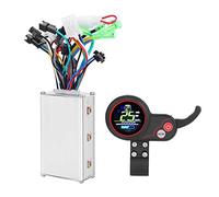 Alomejor Controlador de Pantalla LCD 24 V / 36 V / 48 V / 60 V 250 W / 350 W Controlador de Velocidad con Panel de Pantalla LCD Impermeable para Bicicleta eléctrica Scooter(60V)