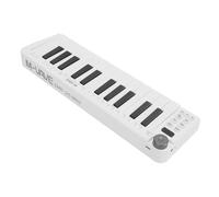 Alomejor Controlador de Teclado MIDI Portátil, Teclado MIDI Inteligente Sensible a la Fuerza de 25 Teclas para Producción Musical, Material ABS