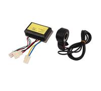 Alomejor Controlador de Velocidad del Motor CC Caja de Control del Motor del Cepillo de Aleación de Aluminio 12 V 250 W con Acelerador de Pulgar Protección de Alta Corriente Cableado Fácil para