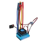 Alomejor Controlador Electrónico de Velocidad (ESC) sin Escobillas de 120 A, Resistente Al Agua, con Freno Proporcional y Configuración con un, para Coches y Barcos RC de Escala 1/10