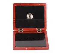 Alomejor Conveniente Estuche de Clarinete de Saxofón, Caja de Madera Sólida para Almacenar 5 Cañas con Higrómetro (ámbar)
