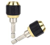 Alomejor Convertidor de Portabrocas de Acero Inoxidable con Antideslizante, 2 Piezas de 60 Mm, Destornillador Hexagonal, Adaptador de Destornillador de Impacto para Manitas, Adaptador de Portabrocas