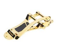Alomejor Cordal de Guitarra, Reemplazo de Puente de Trémolo con Varilla de Fijación de Rodillo para Guitarra Eléctrica, Material de Aleación de Zinc con Tornillos de Montaje y Resortes, (GOLD)