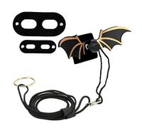 Alomejor Correa Ajustable de Lagarto, Suave para Reptiles, Arnés de Dragón Barbudo para Festivales y Fiestas de Cumpleaños, Cuero Artificial (Black)