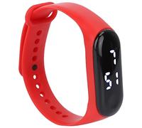 Alomejor Correa de Silicona Deportiva Reloj Digital Pantalla LED para Estudiantes Corriendo, Viajando 4 Opciones de Color, Batería AG10 (Black)