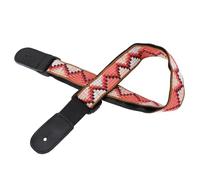 Alomejor Correa de ukelel, Correa de hombro de nylon tejida bohemia ajustable con puntas de cuero y hebillas, para adultos y niños, adecuado para todos los tamaños de ukelele (estilo 2)