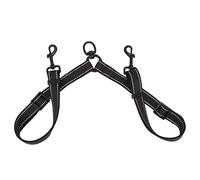 Alomejor Correa Reflectante Doble para Caminar para Perros, Giratoria de 360 Grados para Actividades Al Aire Libre, Nailon para Mascotas, Correa Negra para 2 Perros para Entrenamiento, 19,7-31,5