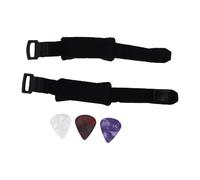 Alomejor Correa Silenciadora para Guitarra, 2 Paquetes de Amortiguador de Bajos con Paño Suave Reductor de Ruido para Guitarra Eléctrica de 6 Cuerdas